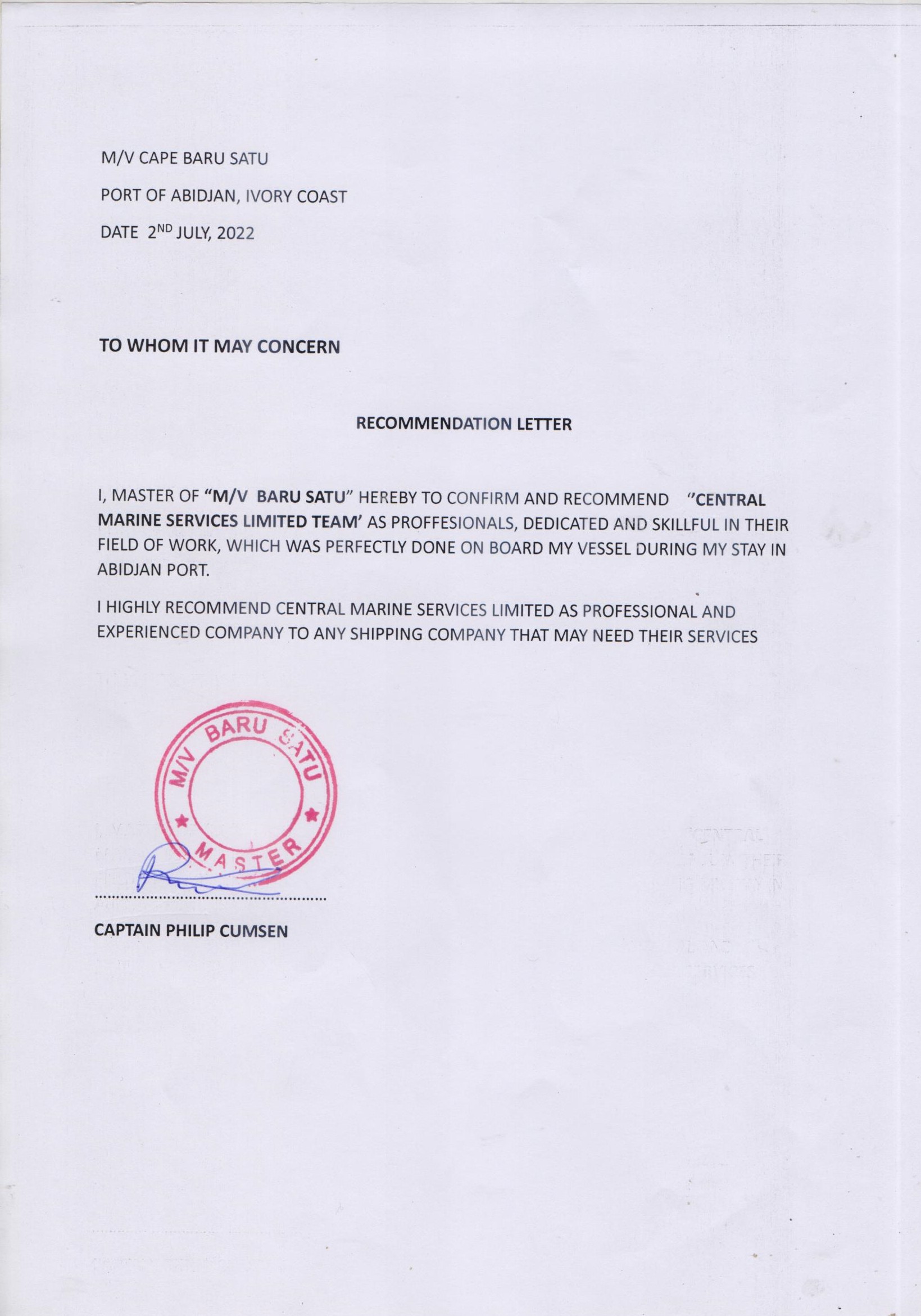 Ship agent in ghana