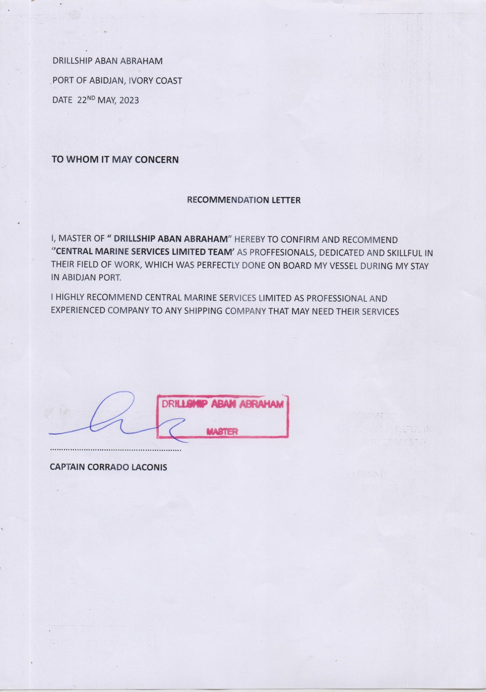 Ship agent in ghana
