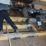Chipping and painting, ship maintenance